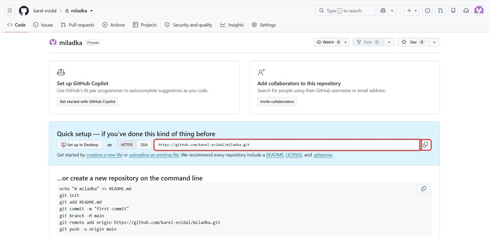 Kde najdete adresu úložiště